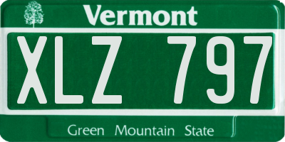 VT license plate XLZ797