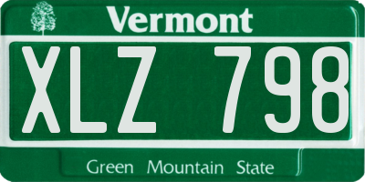 VT license plate XLZ798