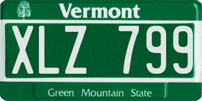 VT license plate XLZ799