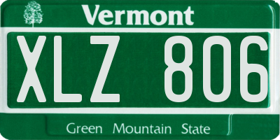 VT license plate XLZ806