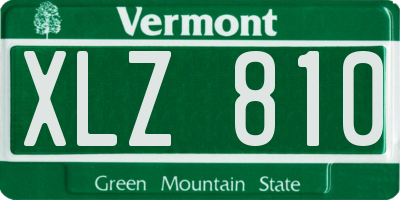 VT license plate XLZ810