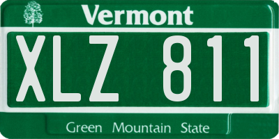 VT license plate XLZ811