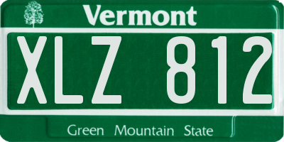 VT license plate XLZ812
