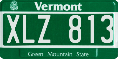 VT license plate XLZ813