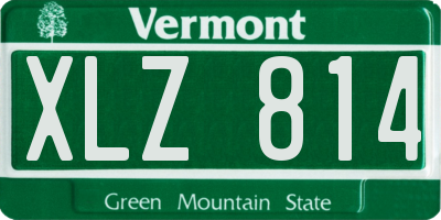 VT license plate XLZ814