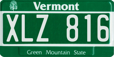 VT license plate XLZ816
