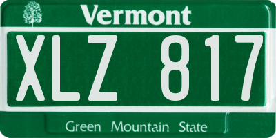 VT license plate XLZ817