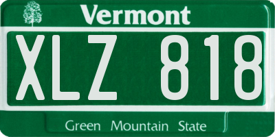 VT license plate XLZ818
