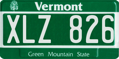 VT license plate XLZ826
