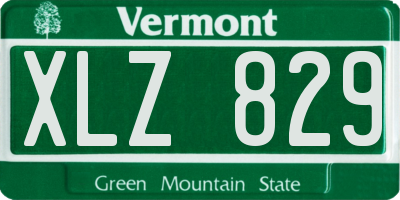 VT license plate XLZ829
