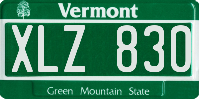 VT license plate XLZ830
