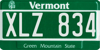VT license plate XLZ834
