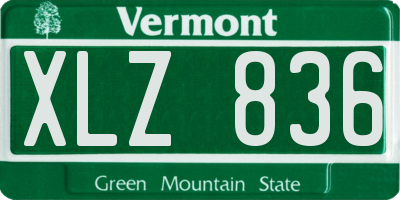 VT license plate XLZ836