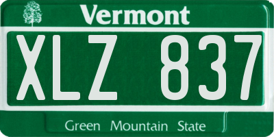 VT license plate XLZ837
