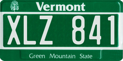 VT license plate XLZ841