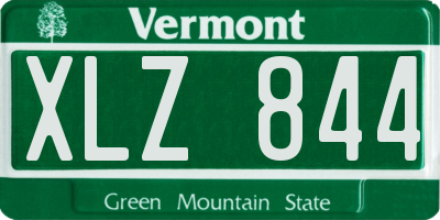 VT license plate XLZ844