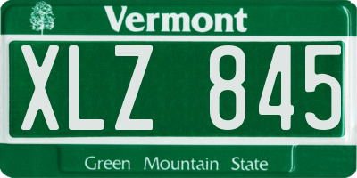 VT license plate XLZ845