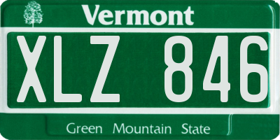 VT license plate XLZ846
