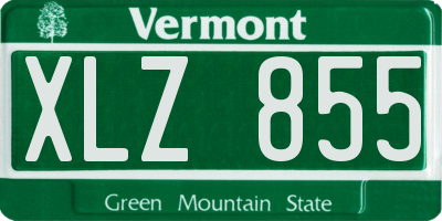 VT license plate XLZ855