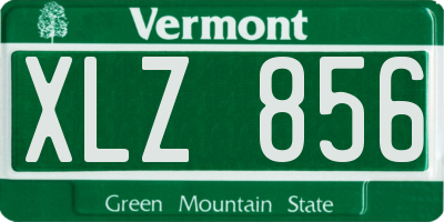 VT license plate XLZ856
