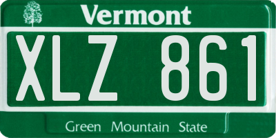 VT license plate XLZ861