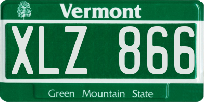 VT license plate XLZ866