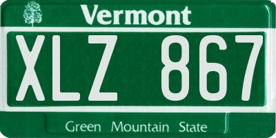 VT license plate XLZ867