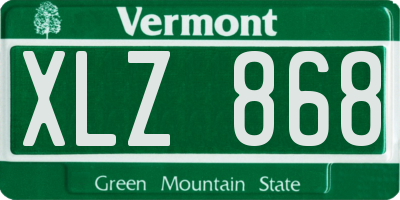 VT license plate XLZ868