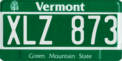 VT license plate XLZ873