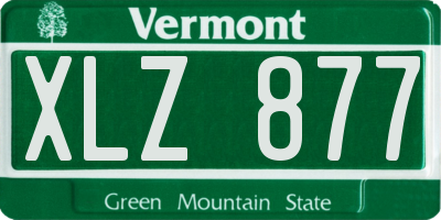 VT license plate XLZ877