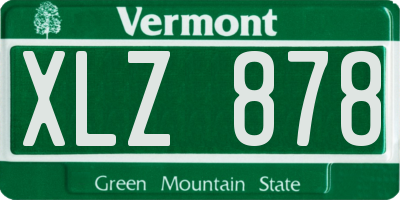 VT license plate XLZ878