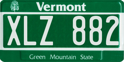 VT license plate XLZ882