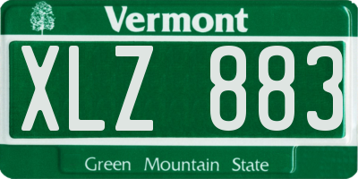 VT license plate XLZ883