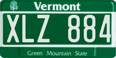 VT license plate XLZ884
