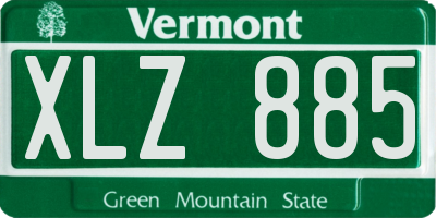VT license plate XLZ885