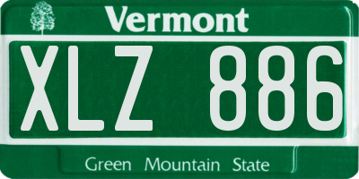 VT license plate XLZ886