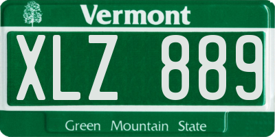 VT license plate XLZ889