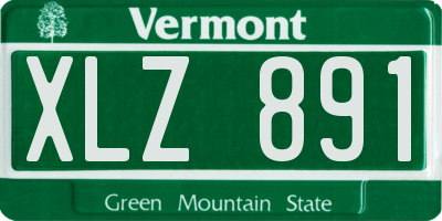 VT license plate XLZ891