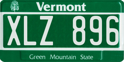 VT license plate XLZ896