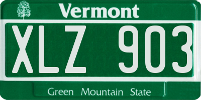 VT license plate XLZ903