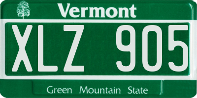 VT license plate XLZ905
