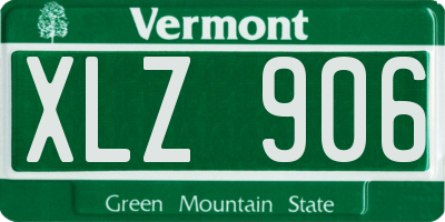 VT license plate XLZ906