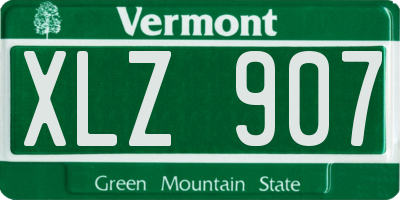 VT license plate XLZ907