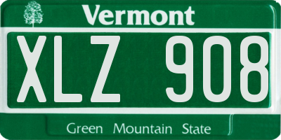 VT license plate XLZ908