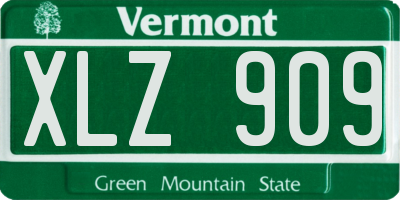 VT license plate XLZ909