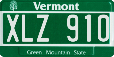 VT license plate XLZ910