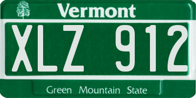 VT license plate XLZ912
