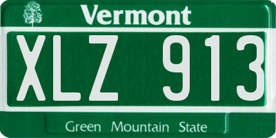 VT license plate XLZ913