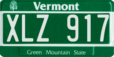 VT license plate XLZ917
