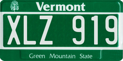 VT license plate XLZ919